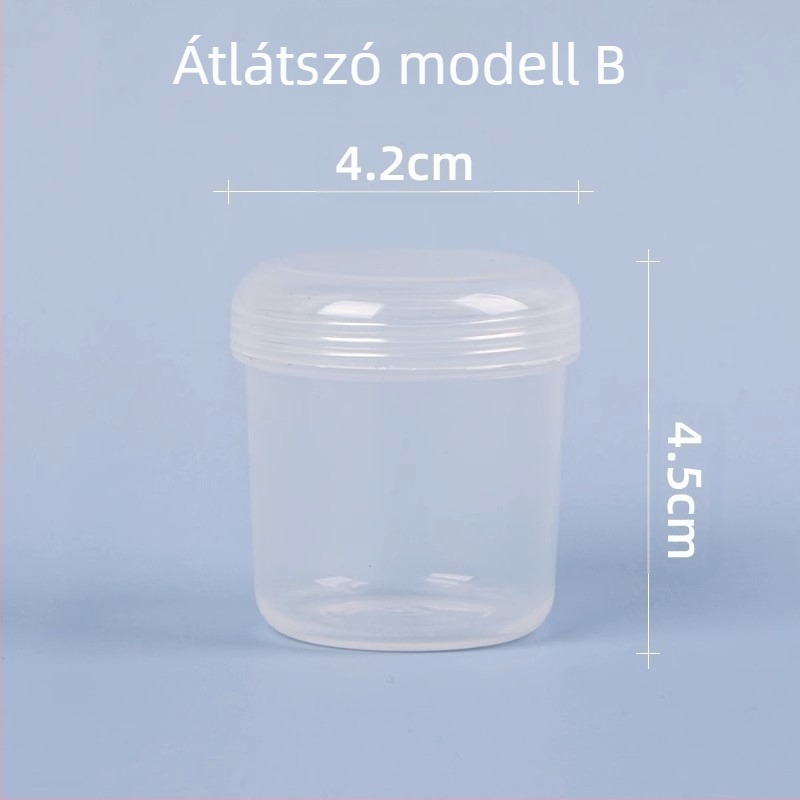 Négyzet alakú, átlátszó PP műanyag tároló doboz fedéllel, játékokhoz és ékszerekhez