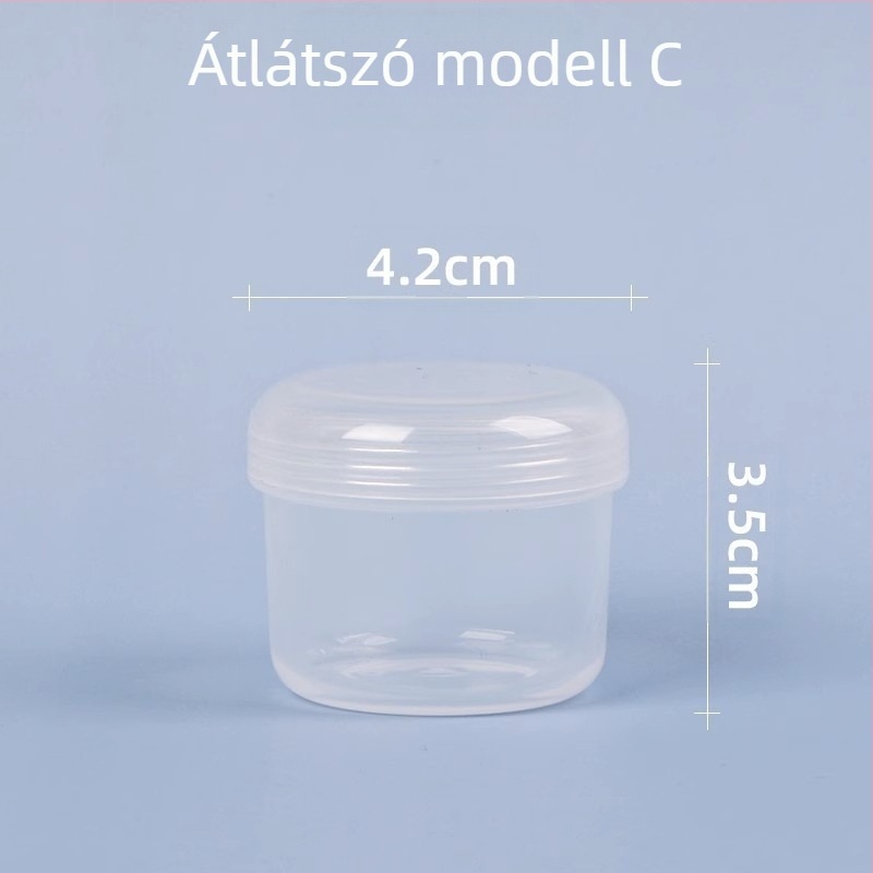 Négyzet alakú, átlátszó PP műanyag tároló doboz fedéllel, játékokhoz és ékszerekhez