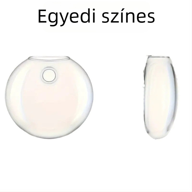 Fali akasztós üvegváza, boroszilikát üveg, fúvott, egyszerű és modern geometriai dizájn, hidroponikus növényekhez