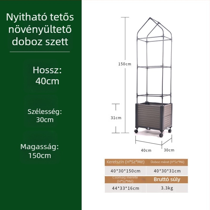 Zhixiao Otthoni kertészkedési készlet: ültető doboz, mászó támasz, műanyag bevonatú acélcsövek és tartozó kötél