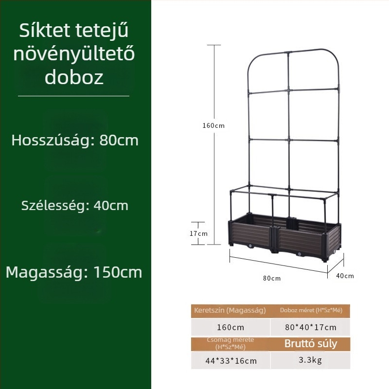 Zhixiao Otthoni kertészkedési készlet: ültető doboz, mászó támasz, műanyag bevonatú acélcsövek és tartozó kötél