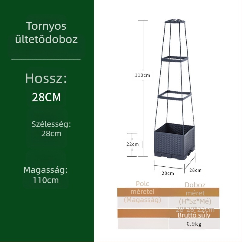 Zhixiao Otthoni kertészkedési készlet: ültető doboz, mászó támasz, műanyag bevonatú acélcsövek és tartozó kötél