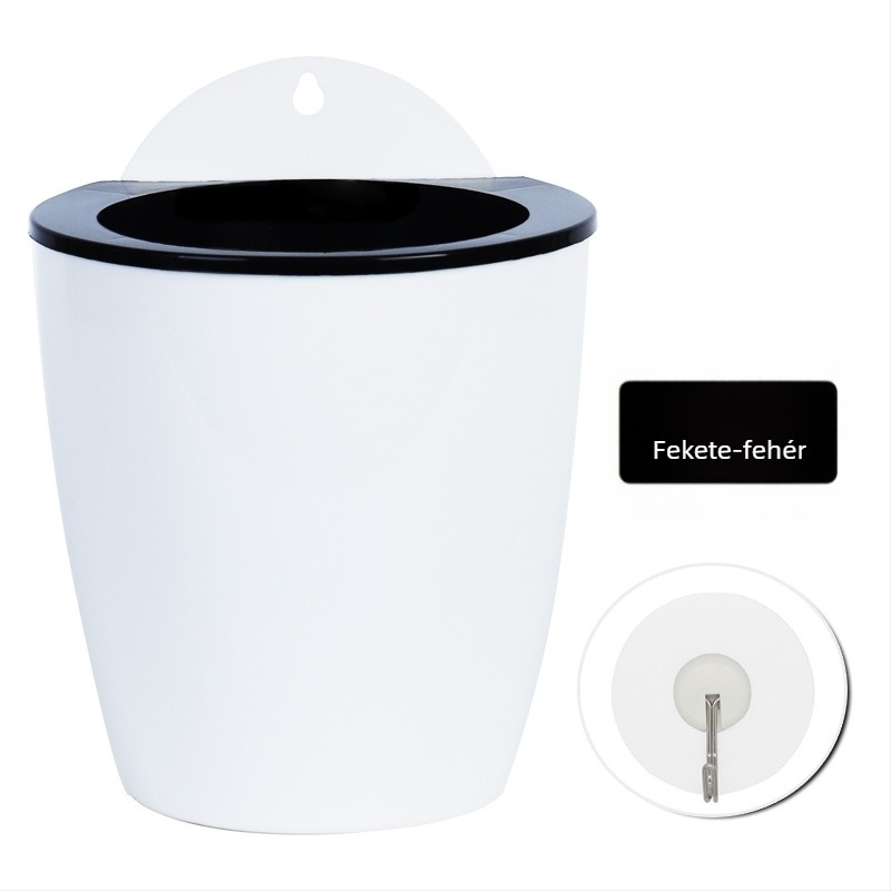 Fali virágtartó műanyagból, önitató öntözéssel; deformációval szemben ellenálló, korrózióálló; injekciós formázás, egy darabból álló kivitelezés