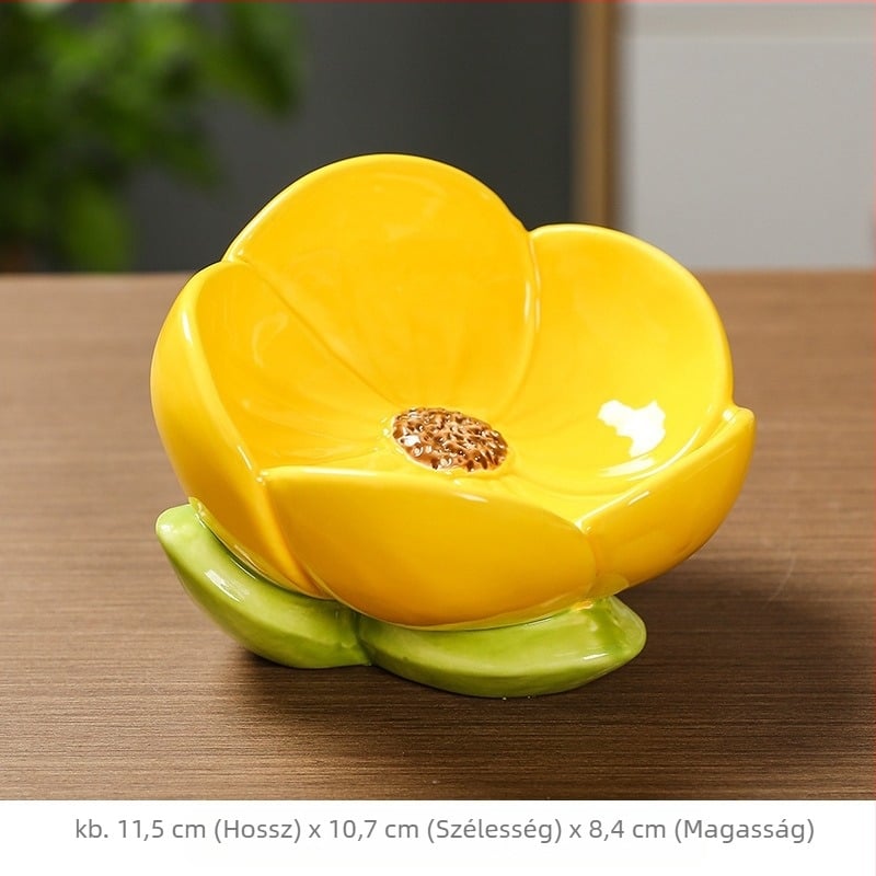 Kerámiából készült tulipán alakú kulcstartó – Tangyi, tároló dekoráció bejárathoz és sminkasztalhoz