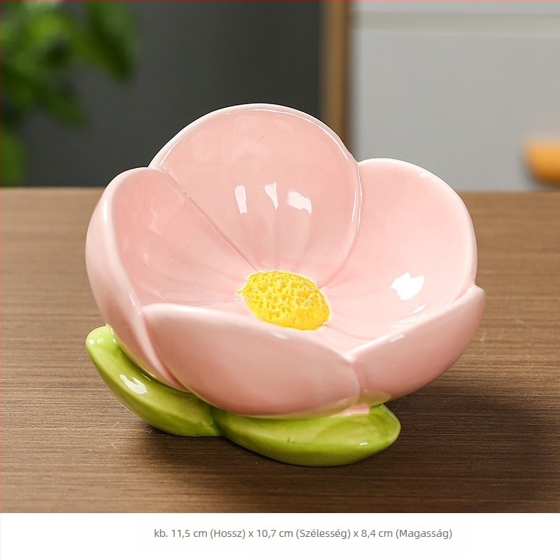 Kerámiából készült tulipán alakú kulcstartó – Tangyi, tároló dekoráció bejárathoz és sminkasztalhoz