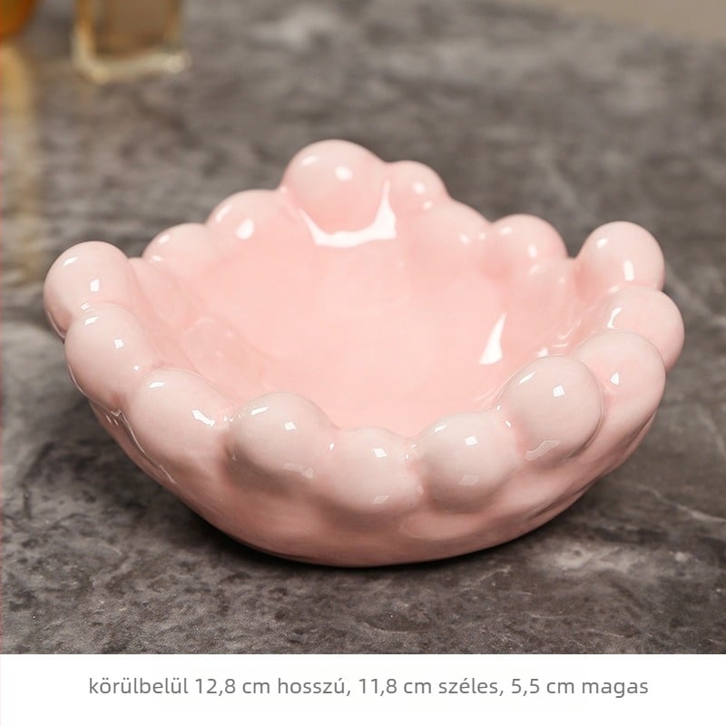 Kerámiából készült tulipán alakú kulcstartó – Tangyi, tároló dekoráció bejárathoz és sminkasztalhoz