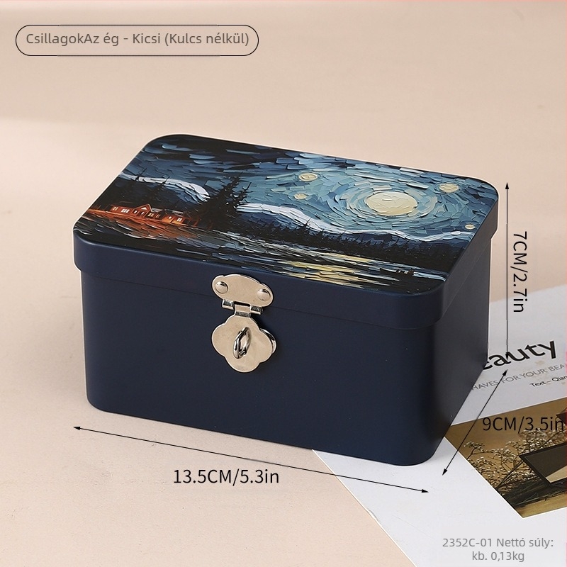 Ónlemez négyzet alakú csomagoló doboz, modell 2352A, offset nyomtatás, általános csomagoláshoz