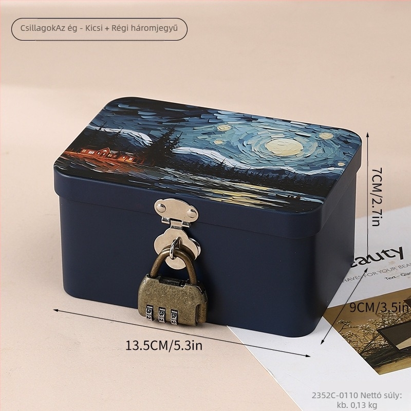 Ónlemez négyzet alakú csomagoló doboz, modell 2352A, offset nyomtatás, általános csomagoláshoz