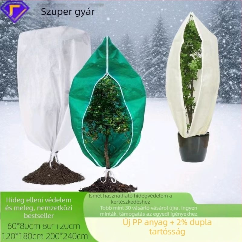 Hideg elleni védőtakaró növényeknek — nem-szőtt polipropilén, anti‑fagyasztó és rovarálló, Forever Crown márka, csíranövények és fák számára