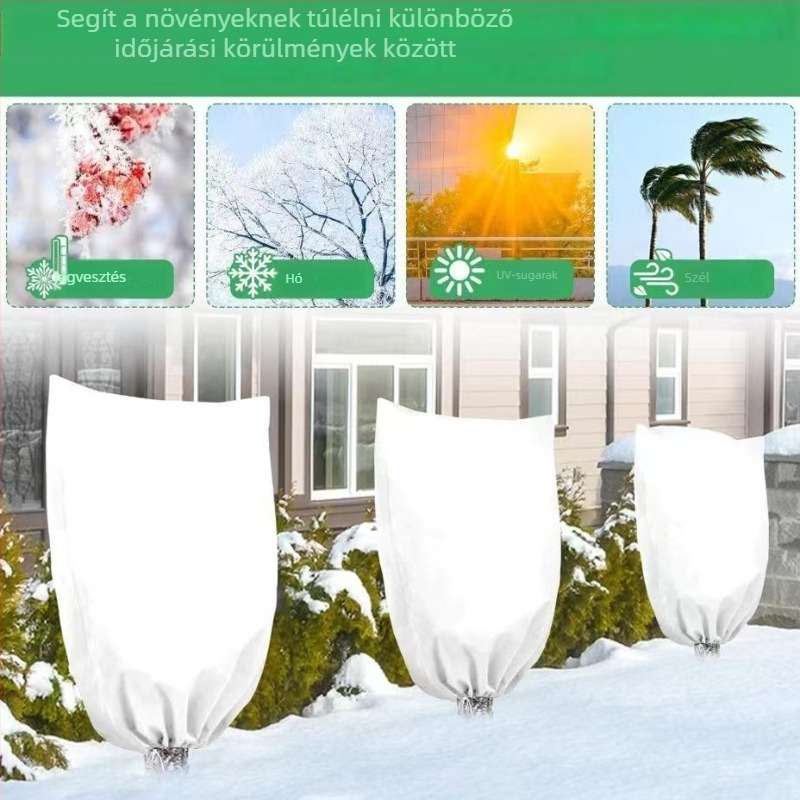 Hideg elleni védőtakaró növényeknek — nem-szőtt polipropilén, anti‑fagyasztó és rovarálló, Forever Crown márka, csíranövények és fák számára