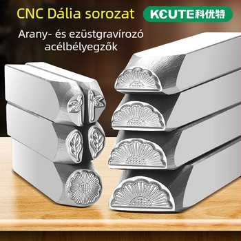 Ékszer gravírozó véső – CNC-megmunkált, edzett, magas keménységű acélból készült eszköz, arany- és ezüst hajdíszek gravírozásához