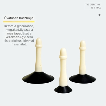 Kerámiához használható szívóeszköz — műanyag; eredet Jingdezhen, Jiangxi; márka Platinum Pie; 3C: 14 év feletti játékok; alkalmas 15–35 éveseknek