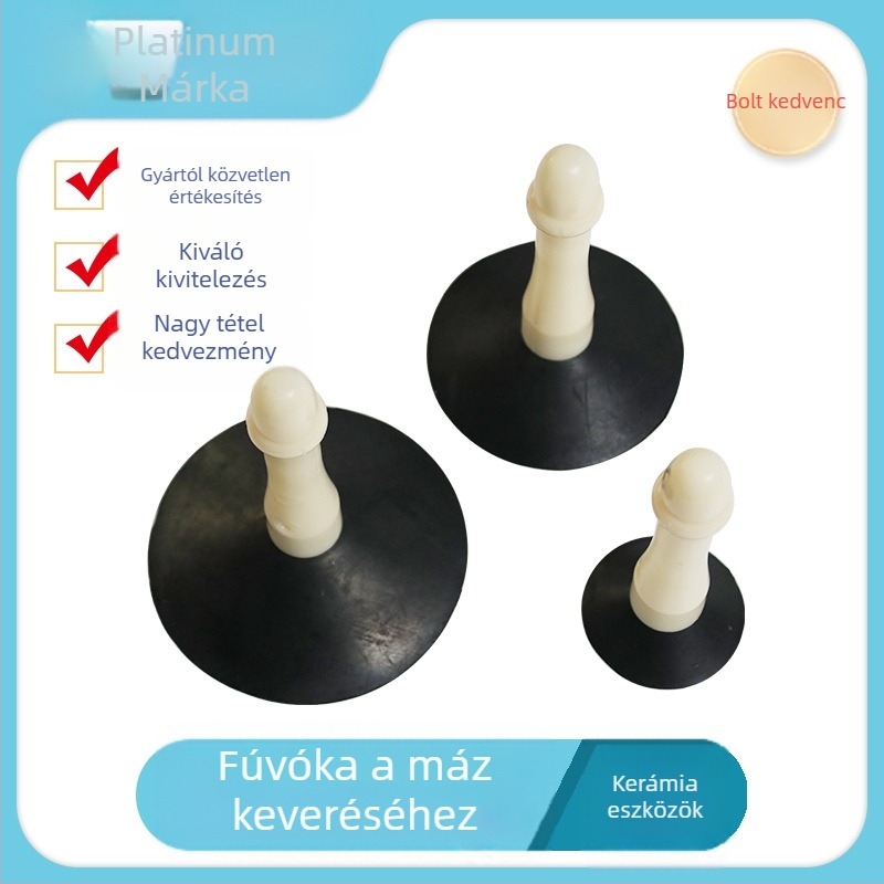 Kerámiához használható szívóeszköz — műanyag; eredet Jingdezhen, Jiangxi; márka Platinum Pie; 3C: 14 év feletti játékok; alkalmas 15–35 éveseknek