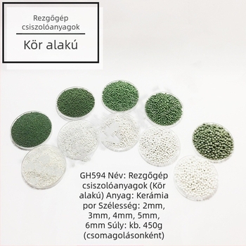 Rezgődobos polírozó abraív, GH597-A, alapanyag: rezin, polírozáshoz, Glory