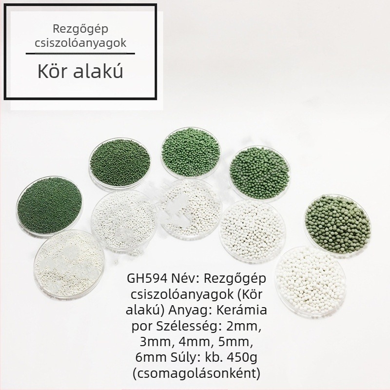 Rezgődobos polírozó abraív, GH597-A, alapanyag: rezin, polírozáshoz, Glory