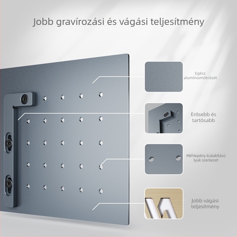 WAINLUX K10 lézervágó gravíró gép — pozicionáló lemez, gravíró lemez, vágólemez, védi az íróasztal felületét