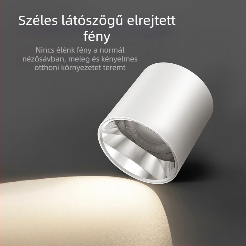 Kerek LED downlight, felületre szerelt, anti-glare, CRI ≥90, 3000–6500K