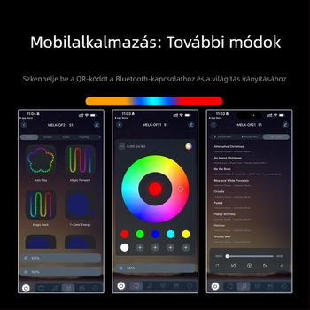 Autó belső hangulatfény a légcsatornához, rezgő ritmikus fény és hangvezérlés (5V, qfd111, Kevanly)