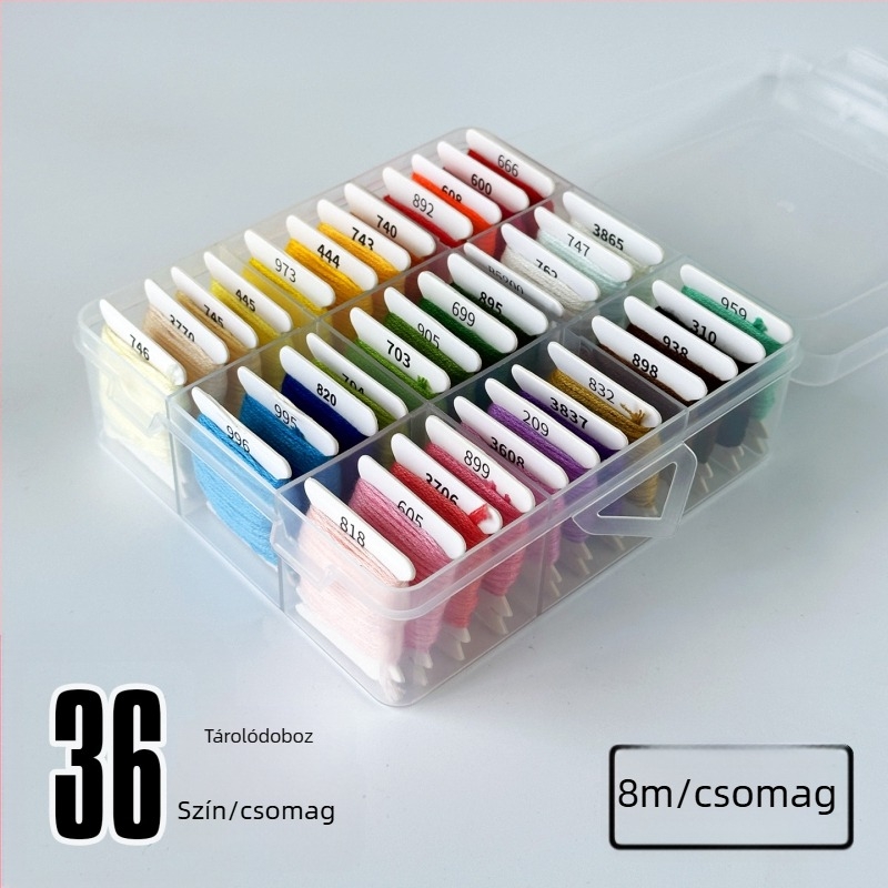 Kézi hímzőszál DIY keresztszemeshez – modern stílus, 4 m és 8 m hosszúságban