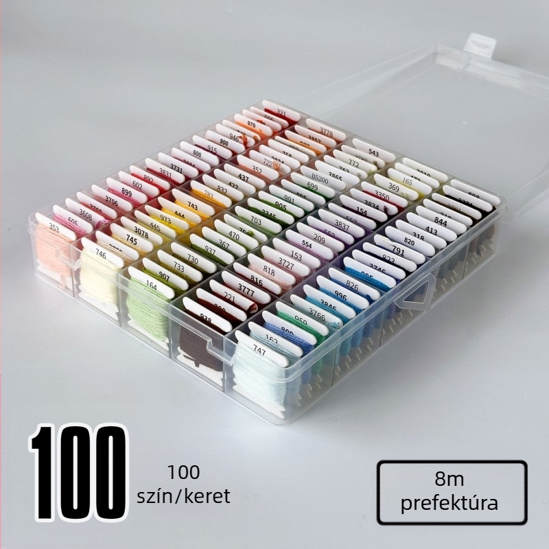 Kézi hímzőszál DIY keresztszemeshez – modern stílus, 4 m és 8 m hosszúságban