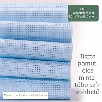 11CT pamut hímzőanyag jacquard mintával (100% pamut; környezetbarát festés; GB szabvány)