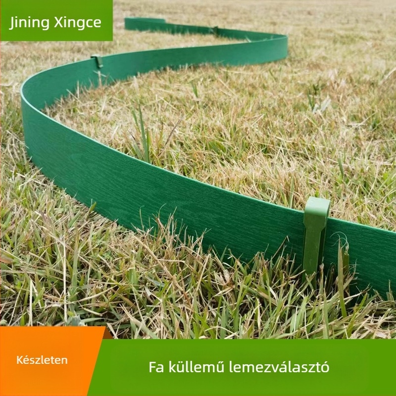 Fű- és kőelválasztó szalag, PE anyag, tájépítés, Xingce, fa mintázat