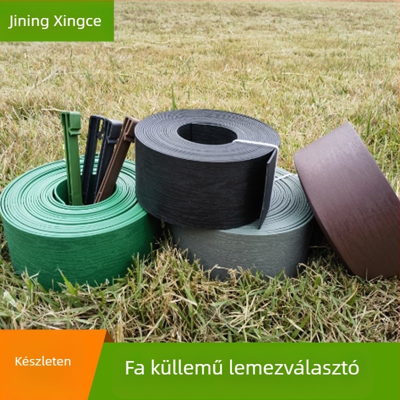 Fű- és kőelválasztó szalag, PE anyag, tájépítés, Xingce, fa mintázat