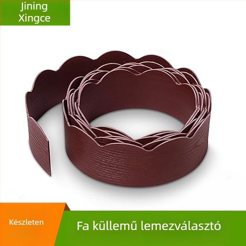 Fű- és kőelválasztó szalag, PE anyag, tájépítés, Xingce, fa mintázat