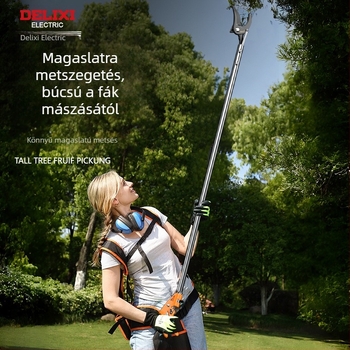 Delixi Electric Teleszkópos rozsdamentes acél ágvágó rugóval, magas elérhetőségű metszéshez gyümölcsfákhoz