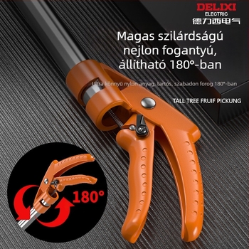 Delixi Electric Teleszkópos rozsdamentes acél ágvágó rugóval, magas elérhetőségű metszéshez gyümölcsfákhoz