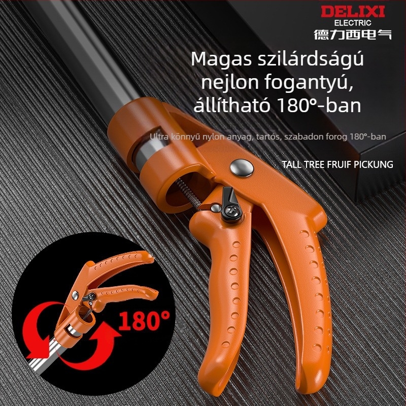 Delixi Electric Teleszkópos rozsdamentes acél ágvágó rugóval, magas elérhetőségű metszéshez gyümölcsfákhoz