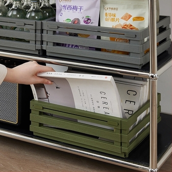 Kinyúló tároló doboz fiókkal, PP műanyag, 2 L kapacitás, ipari stílusú modern tároló kosár az asztalhoz