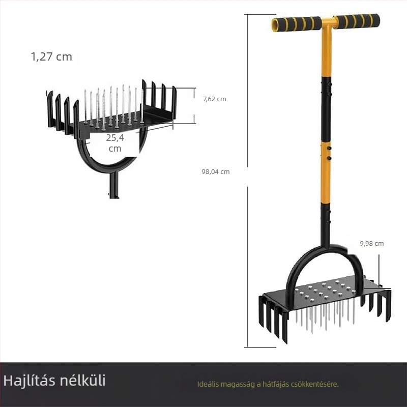 Álló gyep aerátor – kerti talajlazító és megforgató eszköz