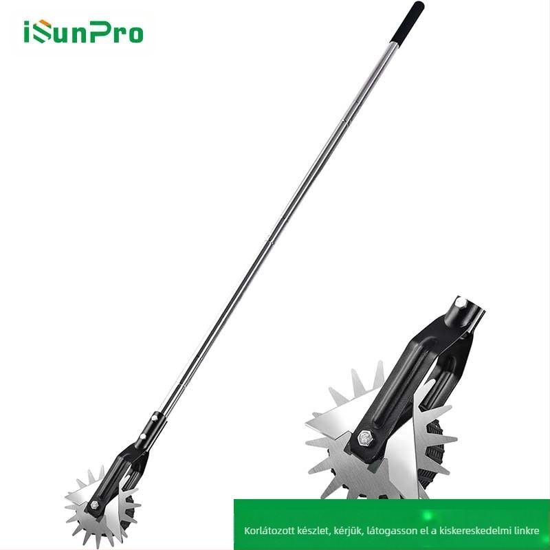 Kerthez való kerékforgó fűnyíró és élező eszköz – levehető kézi szegélyező, gyomirtás (Márka Isunpro; Alkalmazás: Kert; Kerékforgó; Levehető kézi szegélyező; Gyomirtás)