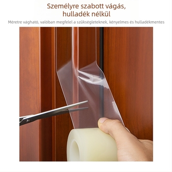 Ablakszigetelő szalag – ragasztó-maradványok nélkül, szélálló és vízálló tömítés üvegajtók és ablakok számára; téli hideg elleni védelem.