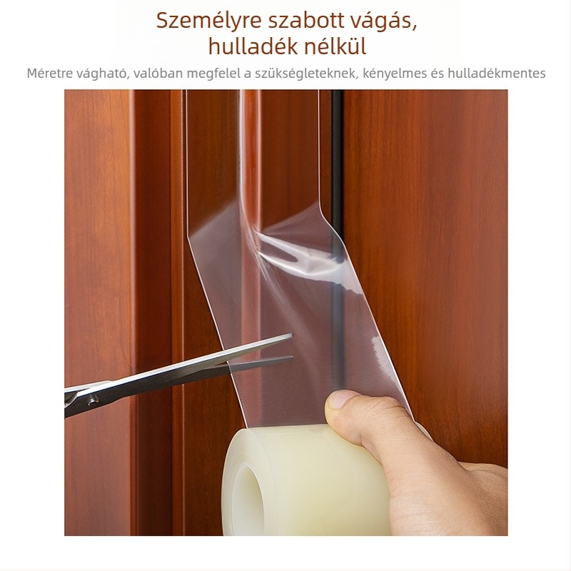 Ablakszigetelő szalag – ragasztó-maradványok nélkül, szélálló és vízálló tömítés üvegajtók és ablakok számára; téli hideg elleni védelem.