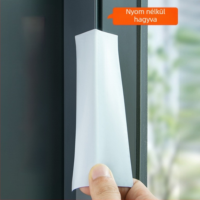 Ablakszigetelő szalag – ragasztó-maradványok nélkül, szélálló és vízálló tömítés üvegajtók és ablakok számára; téli hideg elleni védelem.