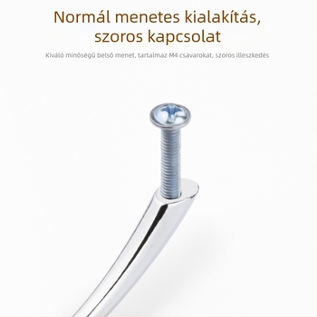 Szekrény- és fiók fogantyú – Zn ötvözet, elektroplattált felület, Modell 211, kopásálló és rozsdamentes