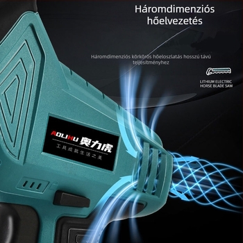 Reciprocating fűrész Li-ion akkumulátorral, 21V; vágás fa, fém és műanyag számára; tartalmazza a töltőt és a fűrészlapot
