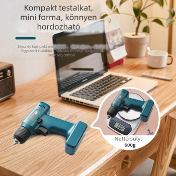 Kézi 8V újratölthető lítium akkumulátoros fúró, előre-hátra forgással