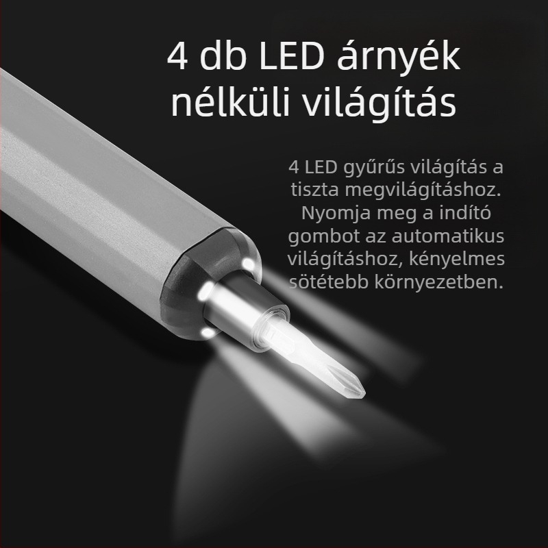 68-in-1 multifunkciós újratölthető elektromos csavarhúzó készlet – szénacél