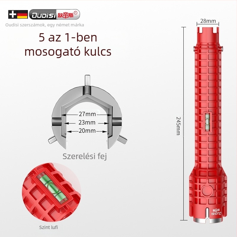 Otis nyolc az egyben – multifunkcionális mosogatócsap-leszerelő szerszám, műanyag kivitel