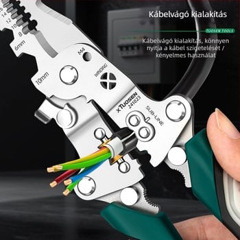 XTUOSEN Összecsukható vezetékleválasztó fogó, hegyes vég, súly 0,19 kg, modell 241023
