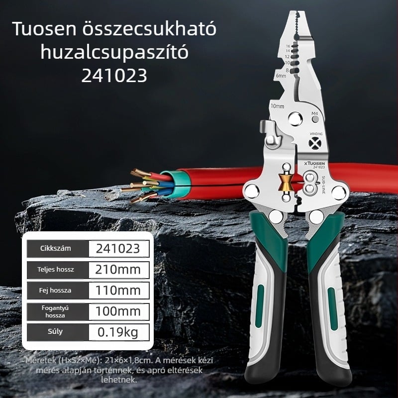 XTUOSEN Összecsukható vezetékleválasztó fogó, hegyes vég, súly 0,19 kg, modell 241023