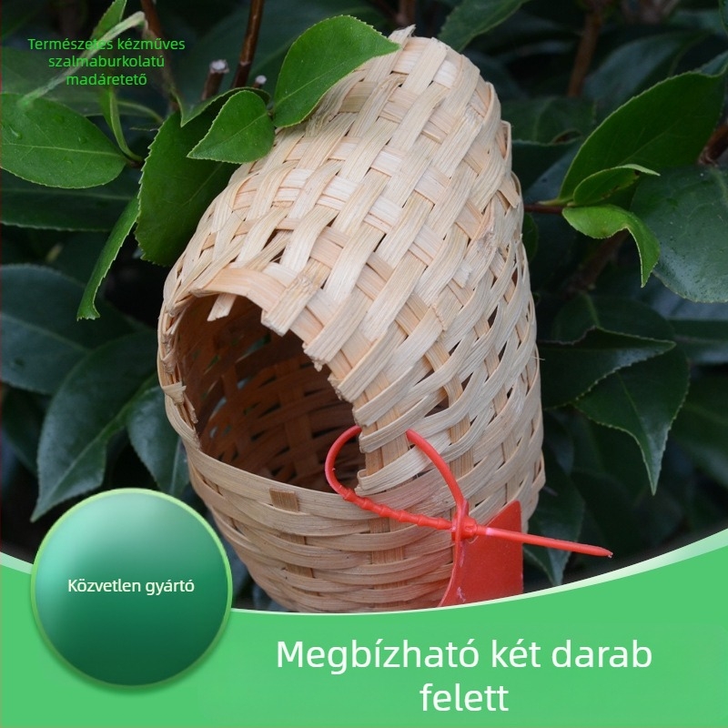 Bambusz madárfészek – Kültéri függő kertdekoráció, légáteresztő (Anyag: Bambusz; Eredet: Fujian; Márka: Nature; Alkalmazható: Madár)