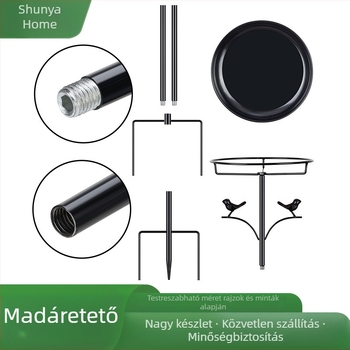 Madáretető és madárfürdő – Modell: Két Kis Madár, Fém, Egyedi gyártás a rajzok szerint, Kültéri
