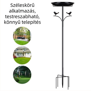 Madáretető és madárfürdő – Modell: Két Kis Madár, Fém, Egyedi gyártás a rajzok szerint, Kültéri