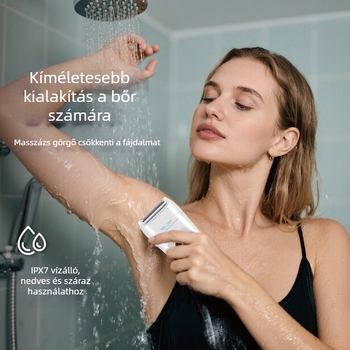 2‑in‑1 női elektromos borotva intelligens digitális kijelzővel – mini szőrtelenítő és borotva készülék (HT‑582, USB‑táplálás, ABS ház, rozsdamentes acél penge, egész testre használható)