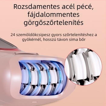 HATTEKER HT-582 USB elektromos szőrtelenítő – 5 az 1-ben az egész testre, fej rozsdamentes acélból, nedves és száraz használat, arcmosó masszírozó