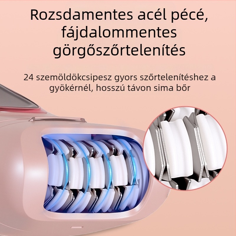 HATTEKER HT-582 USB elektromos szőrtelenítő – 5 az 1-ben az egész testre, fej rozsdamentes acélból, nedves és száraz használat, arcmosó masszírozó